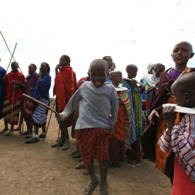 <span>Tanzania:</span> Great Migration Safari 34 Experience the warmth of the Maasai during a visit with a local tribe.