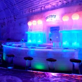 Grab a drink at Aurora Ice Museum’s ice-bar!