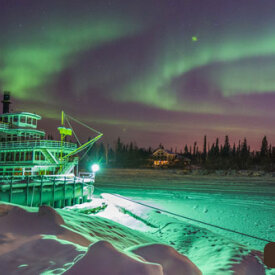 <span>Alaska:</span> Northern Lights Adventure 19 Discover the history of Alaska viewing historical landmarks like the 1933 steamship, SS Nenana in Fairbanks’ Pioneer Park.