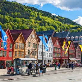 Bergen Bryggen is a UNESCO protected quay with architecture from medieval times