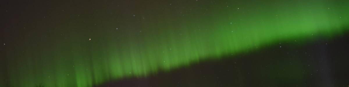 A band of Northern Lights Activity