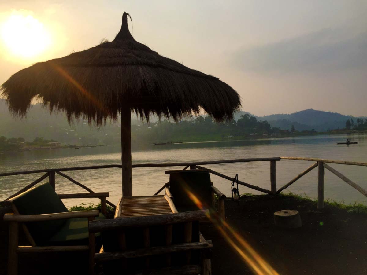 Our breakfast spot at Lake Kivu