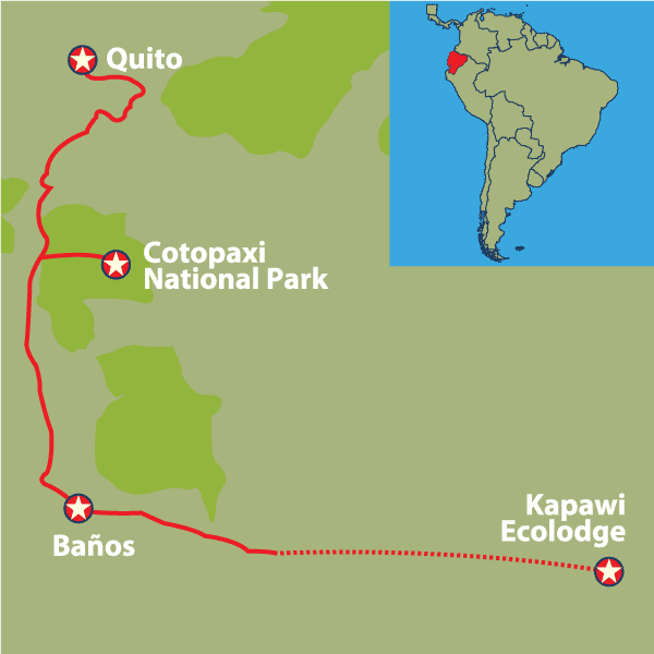 Ecuador Travel map