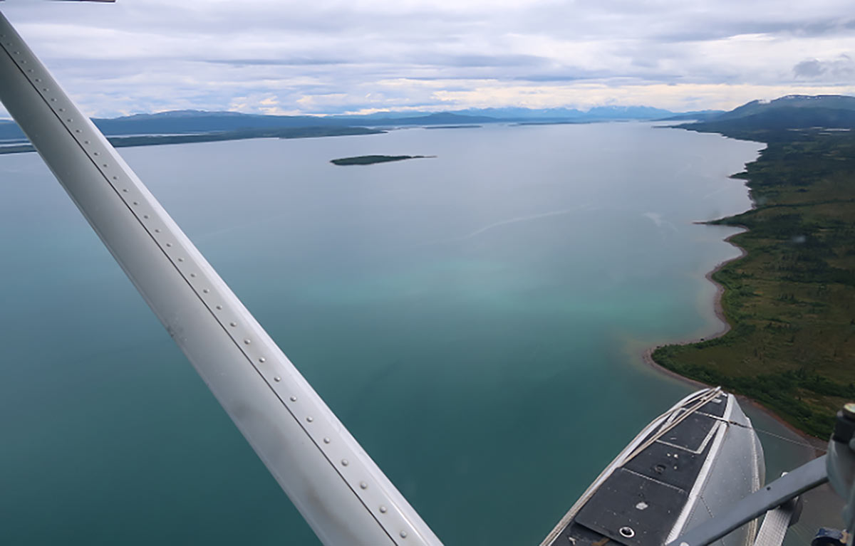 A float plane over Katmailand, Alaska