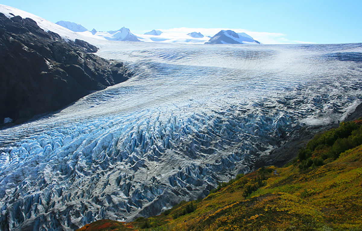 The spectacular Exit Glacier in Alaska