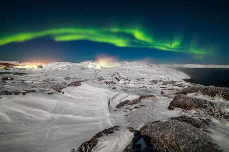 A photo of the Northern Lights above the Arctic on Gondwana Ecotour's Polar Bear Adventure.