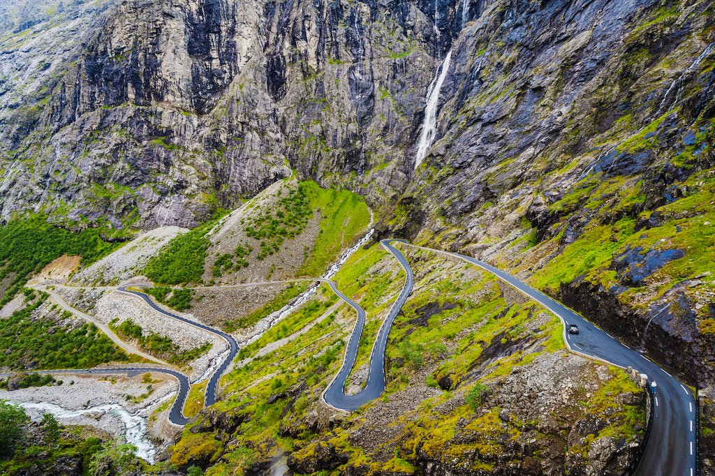 Natural Landmarks of Norway 5 Troll Road-is a serpentine mountain road in Rauma Municipality, Mre og Romsdal county, Norway