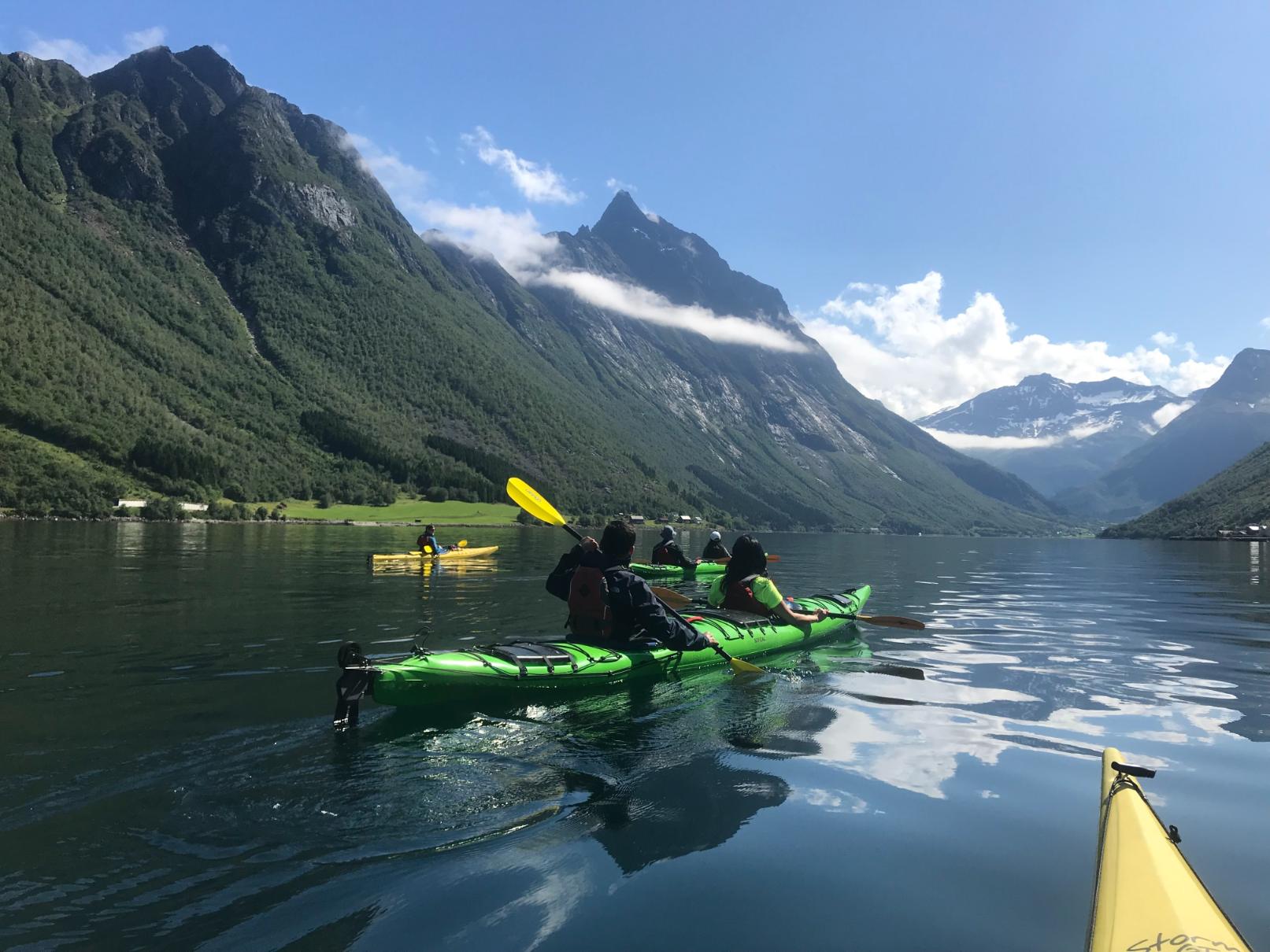 Day 7 Hjorundfjord kayaking Slogen in background photo Rogier van Oorschot