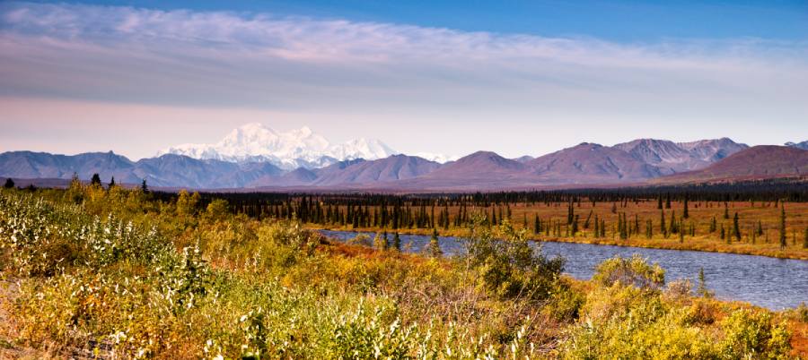 Denali moutain range in Alaska