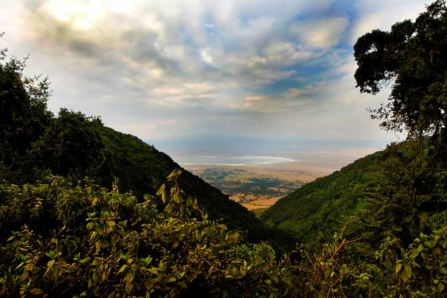 view of Ngorongoro Crater in Tanzania