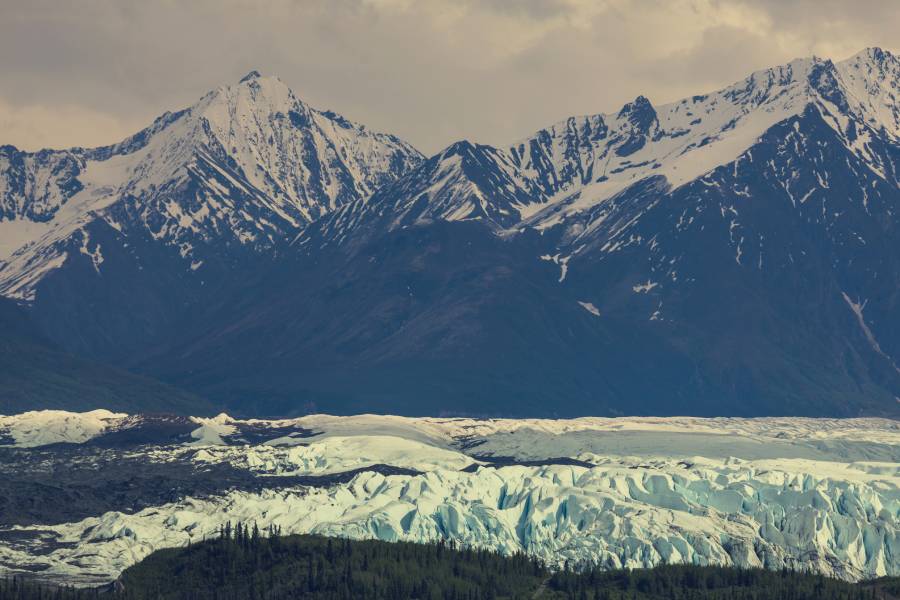 glaciers and mountains in Alaska