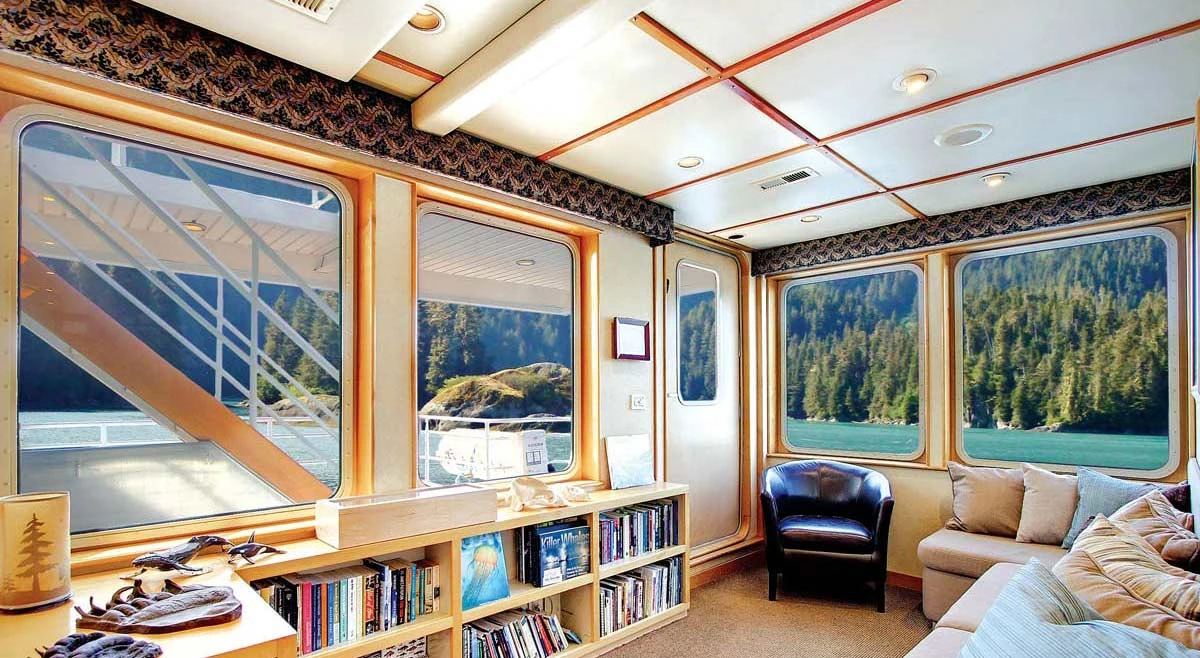 Gondwana Ecotours: Carbon Neutral Tour Operator 17 alaska whales tour boat cabin with view