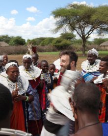 Welcomed by friendly Maasai people