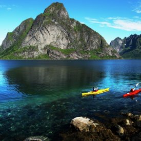 Kayaking in the Lofoten Islands