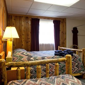 Cozy and clean rooms in the Aurora Lodge at Bettles