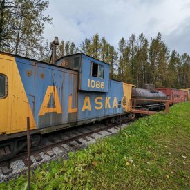 Visit a historical caboose at the Alaska Railroad.