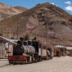 Step into the remnants of Pulacayo, one of Bolivia’s oldest mining towns. These ruins tell the story of a once-thriving silver mine and the miners who shaped the nation’s industrial history.