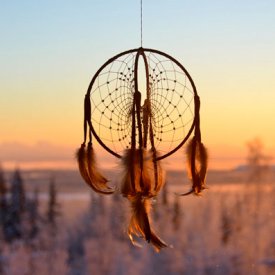 A Dreamcatcher at Sunset Outside Fairbanks