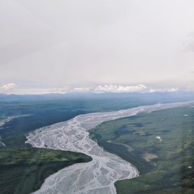 Admire the intricate beauty of Alaska’s braided rivers.