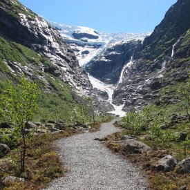 We’ll walk into the little-visit Kjenndals Glacier, which is part of Jostedalsbreen, one of Norway’s most famous national parks