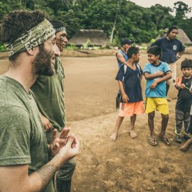 Jared with tribe in Ecuador
