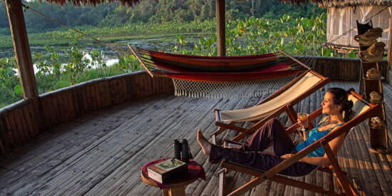 Birdwatching from the lodge is amazing in the early mornings and afternoons